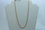 14KT GOLD ROPE CHAIN 18 IN 10.8 GTW, $540.00 RETAIL VALUE