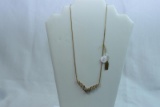 14KT GOLD DIAMOND NECKLACE 20 INCH 1 CT DIAMOND TW, 9.8 GTW, $1750.00 RETAIL VALUE