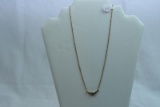 14KT GOLD DIAMOND EMERALD NECKLACE 4.4 GTW, $399.00 RETAIL VALUE