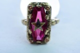 10KT GOLD EASTERN STAR RING 3.2 GTW, $165.00 RETAIL VALUE, SIZE 5 1/2