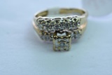 10KT GOLD & DIAMOND WEDDING SET 3.6 GTW, $899.00 RETAIL VALUE, SIZE 8