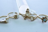 5-10KT GOLD RING WITH OPAL 9.5 GTW