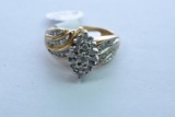 10KT ODL & DIAMOND RING 5.6 GTW, $799.00 RETAIL VALUE, SIZE 8