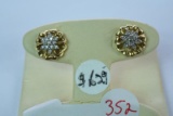 14KT GOLD & DIAMOND EARRINGS 2.8 GTW