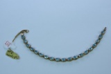 10KT GOLD BLUE TOPAZ BRACELET 6.8 GTW $299.00 RETAIL VALUE