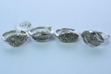 4- 10KT GOLD RINGS 9.5 GTW