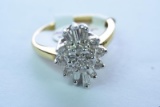 14KT DIAMOND RING 3/4 CT DIAMOND TW, 4.2 GTW, $1295.00 RETAIL VALUE, SIZE 6 1/2
