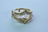 14KT RING GUARD 3/4 CT DIAMOND TW, 4.5 GTW, $979.00 RETAIL VALUE, SIZE 6 1/2