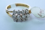 14KT GOLD & DIAMOND 3.5 GTW, $995.00 RETAIL VALUE, SIZE 8