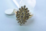 14KT GOLD DIAMOND RING 5 GTW, $995.00 RETAIL VALUE, SIZE 6 1/4