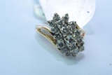 14KT GOLD & DIAMOND RING 1 CT DIAMOND TW, 4.3 GTW, $995.00 RETAIL VALUE, SIZE 5 1/2