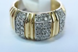 14KT GOLD DIAMOND RING 7.5 GTW, $895.00 RETAIL VALUE, SIZE 6