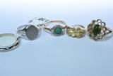 5-14KT GOLD RINGS 10.8 GTW