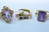 3-14KT GOLD RINGS 15.5 GTW, $1100.00 RETAIL VALUE,