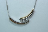 14KT GOLD & DIAMOND TWO TONE NECKALCE 6 GTW,