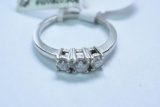 14KT GOLD & DIAMOND RING 1/2 CT DIAMOND TW, 2.7 GTW, $950.00 RETAIL VALUE, SIZE  6 1/2