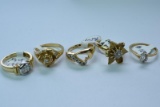 6- 14 KT GOLD & DIAMOND RING 21 GTW, $2100.00 RETAIL VALUE,