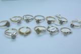 12-14 KT GOLD RINGS 25 GTW, $4200.00 RETAIL VALUE,