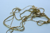 MULTI 14KT GOLD CHAINS 10.5 GTW