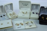 8 PAIRS  10KT GOLD EARRINGS $1400.00 RETAIL VALUE