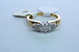 14 KT GOLD & DIAMOND 1/2 CT DIAMOND TW, 3.8 GTW, $895.00 RETAIL VALUE , SIZE 7