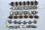 6 STERLING BRACELETS APPROX 210 GRAMS