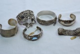 6 STERLING BRACELETS APPROX 200 GRAMS