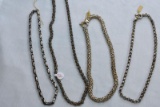 4 STERLING CHAINS APPROX 195 GRAMS
