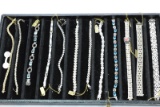 12 STERLING BRACELETS