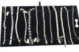 12 STERLING BRACELETS
