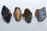 4 STERLING RINGS