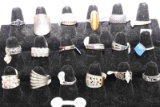 18 STERLING RINGS