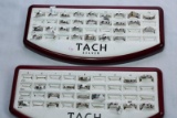 2 TACH DISPLAYS WITH 40 STERLING RINGS