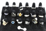 18 STERLING RINGS