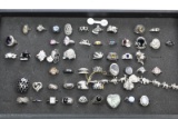50 STERLING RINGS