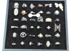 36 STERLING RINGS