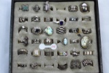34 STERLING RINGS