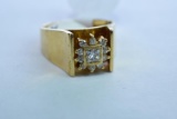 18 KT GOLD & DIAMOND RING 9 GTW, $1095.00 RETAIL VALUE , SIZE6