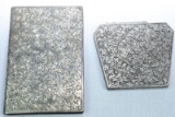 2 PC STERLING COMPACT OAK LEAF DESIGN APPROX 280 GRAMS, AS IS WITH DINGS & SCRATCHES