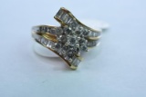 10 KT GOLD & DIAMOND RING 1 CT DIAMOND TW, 4.5 GTW, $550.00 RETAIL VALUE , SIZE 6 3/4