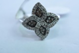 10 KT GOLD & DIAMOND RING 1/2 CT DIAMOND TW, 3.5 GTW, $1047.00 RETAIL VALUE , SIZE 6 3/4