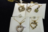 5- 10 KT GOLD PENDANTS 9.2 GTW