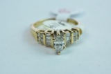 14KT GOLD & DIAMOND RING 3.6 GTW, $1195.00 RETAIL VALUE , SIZE 7