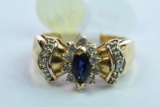 14 KT GOLD & DIAMON RING 5 GTW, $650.00 RETAIL VALUE , SIZE 5 1/4