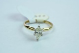 14KT DIAMOND SOLITAIRE RING .65 CT DIAMOND TW, 2 GTW, $1895.00 RETAIL VALUE ,SIZE 6 1/4
