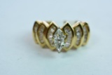 14KT GOLD & DIAMOND RING 6.9 GTW, $1595.00 RETAIL VALUE , SIZE  5 1/2
