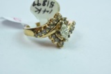 14KT GOLD & DIAMOND RING 6GTW, $1895.00 RETAIL VALUE , SIZE 8
