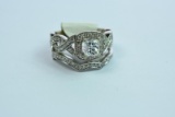 14KT GOLD & DIAMOND BRIDAL SET 6.4 GTW, $5995.00 RETAIL VALUE , SIZE 6