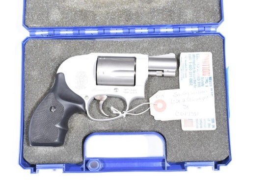 SMITH WESSON 638-2 AIRWEIGHT 38 CAL REVOLVER, SN CBF7331, IN BOX SERIAL NUMBERED TO GUN, USED, B33-P