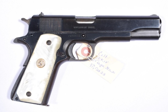 COLT MK IV SERIAL 80 GOVERNMENT MODEL 38 AUTO, SN FG90023, USED, B33-P20